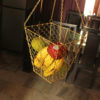 Golden Woven Fruit Basket with Chain - Image 2