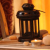 MyIndianBrand Decorative Metal Hanging Lantern lamp - Black - Image 3