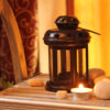 MyIndianBrand Decorative Metal Hanging Lantern lamp - Black - Image 2