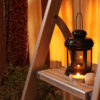 MyIndianBrand Decorative Metal Hanging Lantern lamp - Black