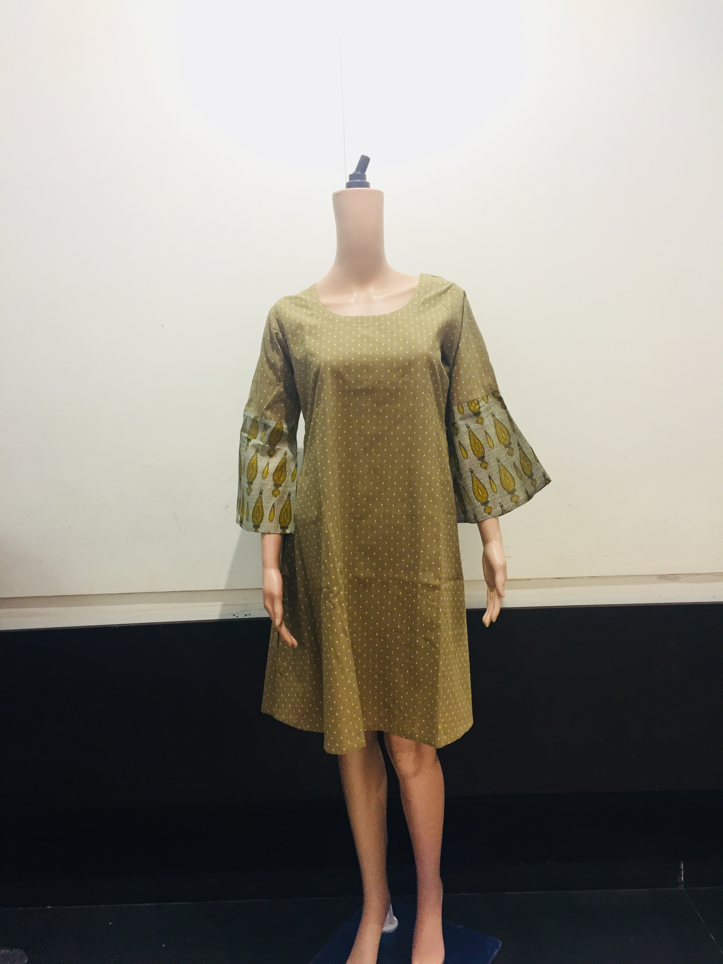 Dress - Knee Length - Bell Sleeves - My Indian Brand