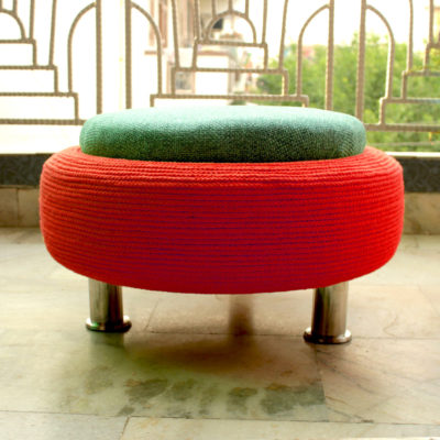 ottoman for living room red teal