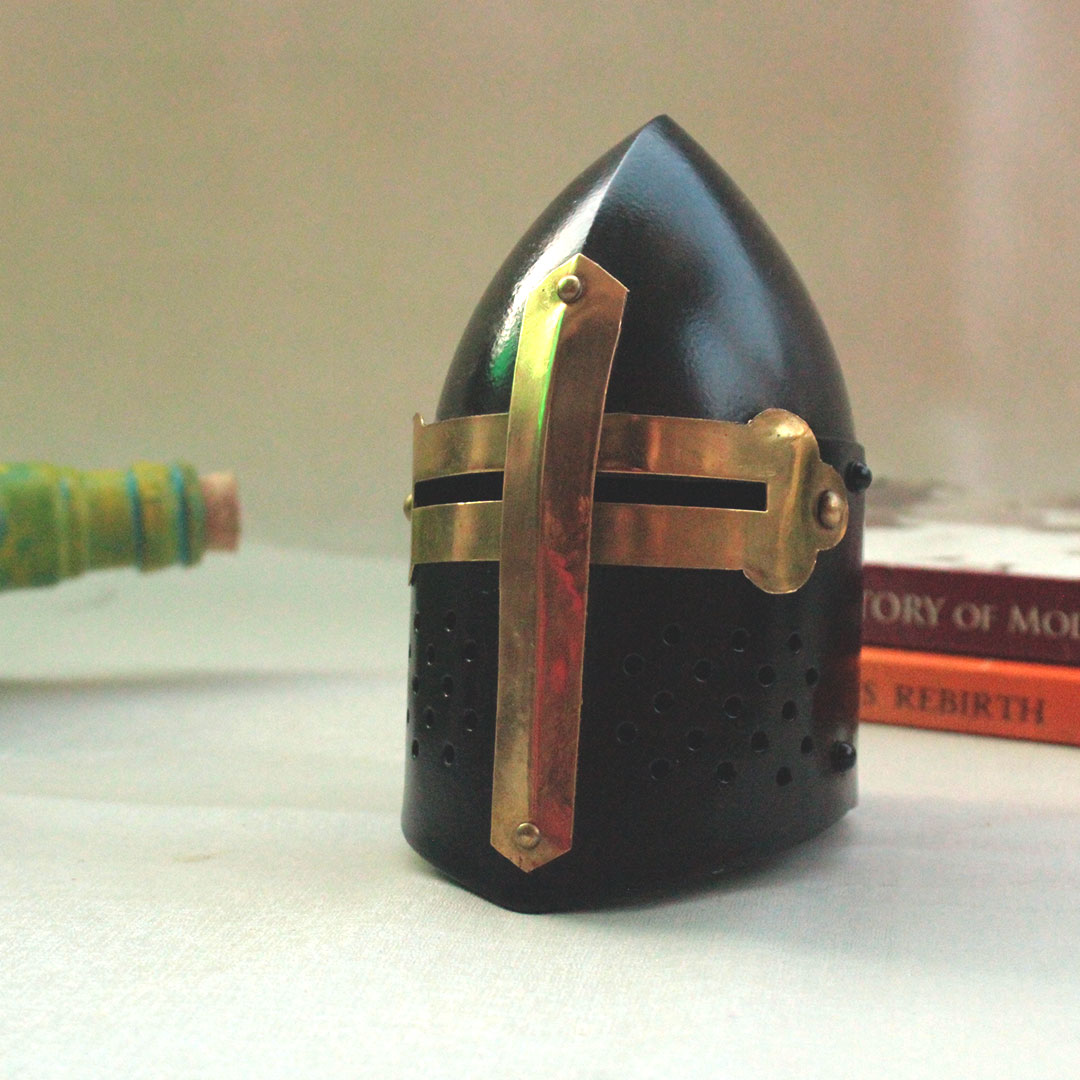 myindianbrand-black-spartan-warrior-helmet