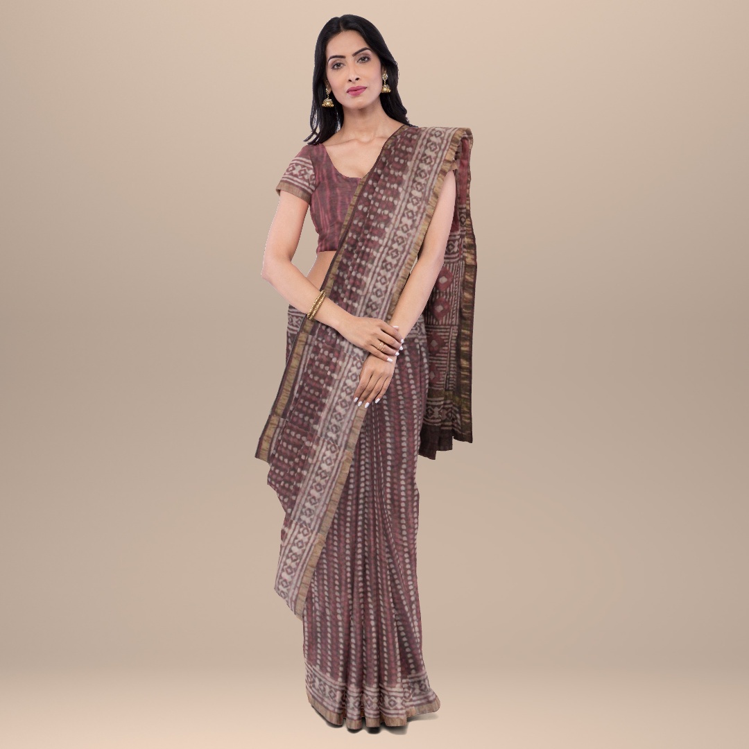 Splash of Colours (Dusra Rainbow) - Multi Colour Handwoven Cotton Saree -  Indic Brands