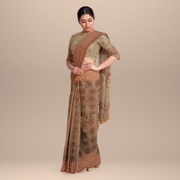 avni cotton saree bagru block print saree myindianbrand