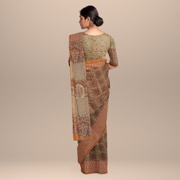 myindianbrand bagru block print saree avni