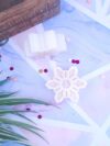 MyIndianbrand Snowflake Candle (White, Soy Wax)