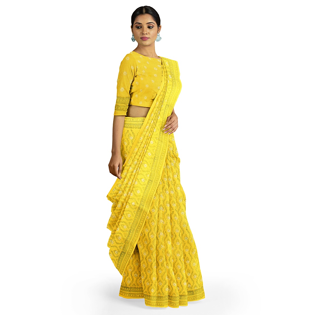 bagru handblock printed cotton saree by myindianbrand