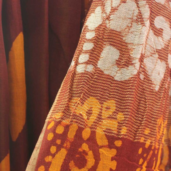 myindianbrand-handblock-rust-red-and-yellow-pattern-cotton-linen-saree-with-zari-border-5pg
