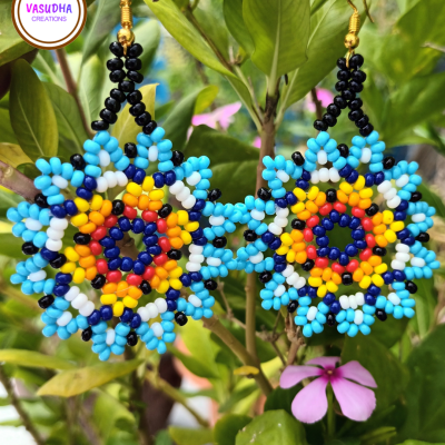Mandala Seed Beads Earrings