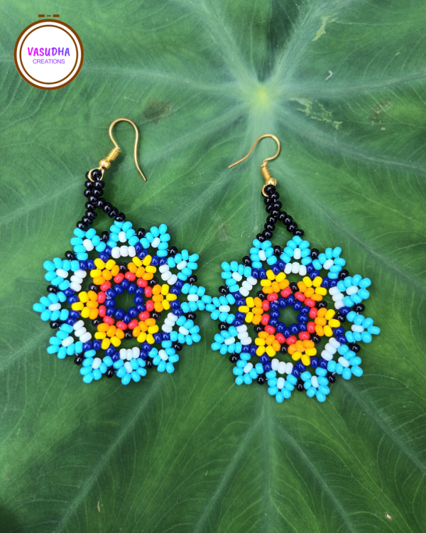 Mandala Inspired Seed beads Earrings