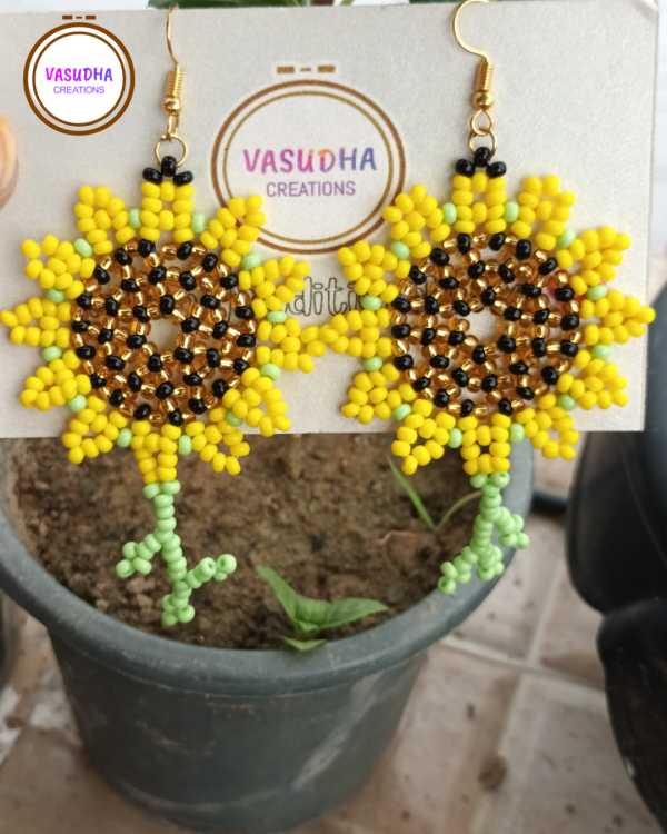 Sunflower Handmade Earrings