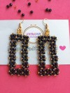 Festive Black Crystal Earrings