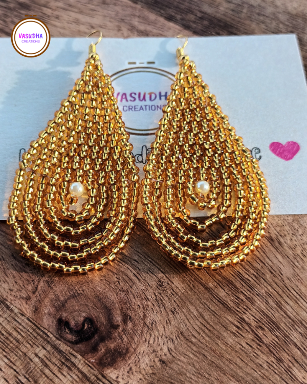 Golden Drop Festive Earrings