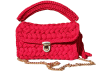 Red luxury crochet purse
